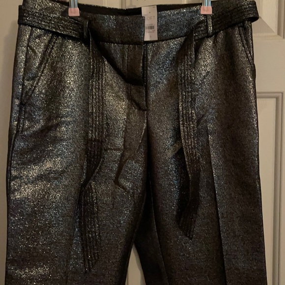NWT Loft sparkling silver pants. - Picture 1 of 4
